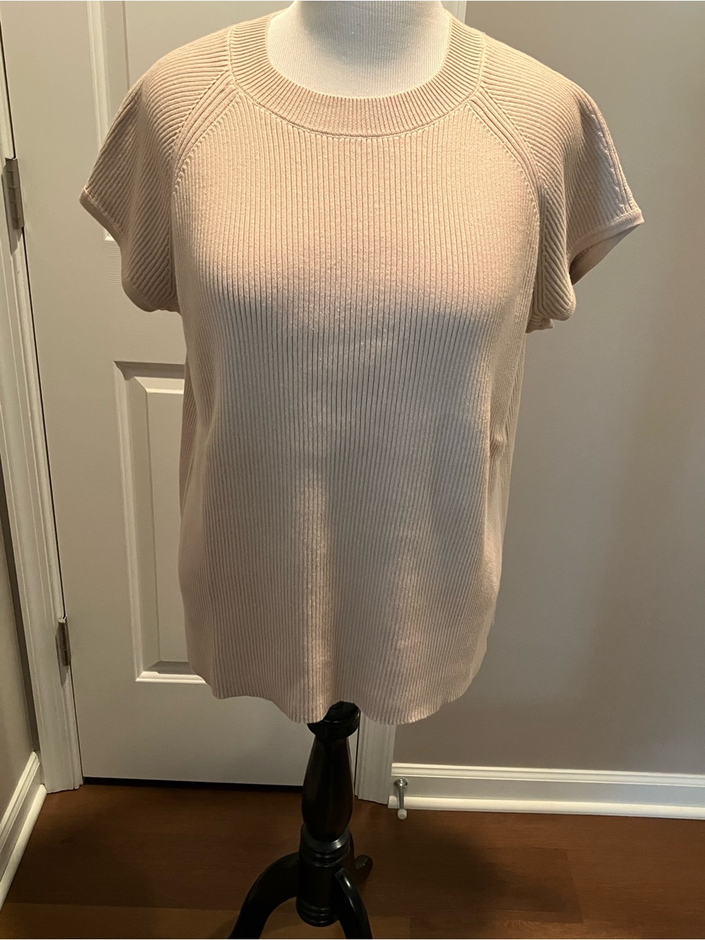 Haven Well Within Short-Sleeve Ribbed Knit Top